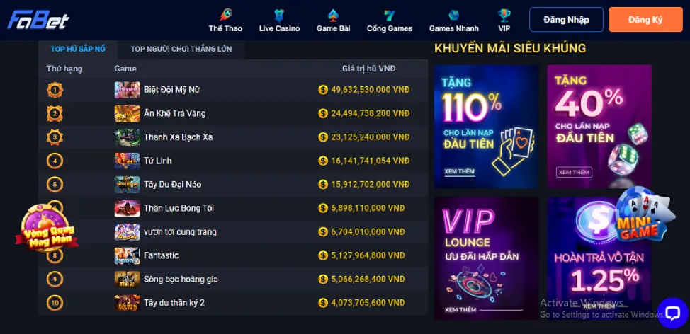 Sự Kiện Đặc Biệt & VIP sv288 app
